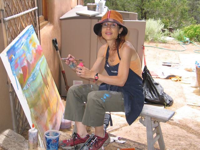 Carol Buchman in the Art Studio