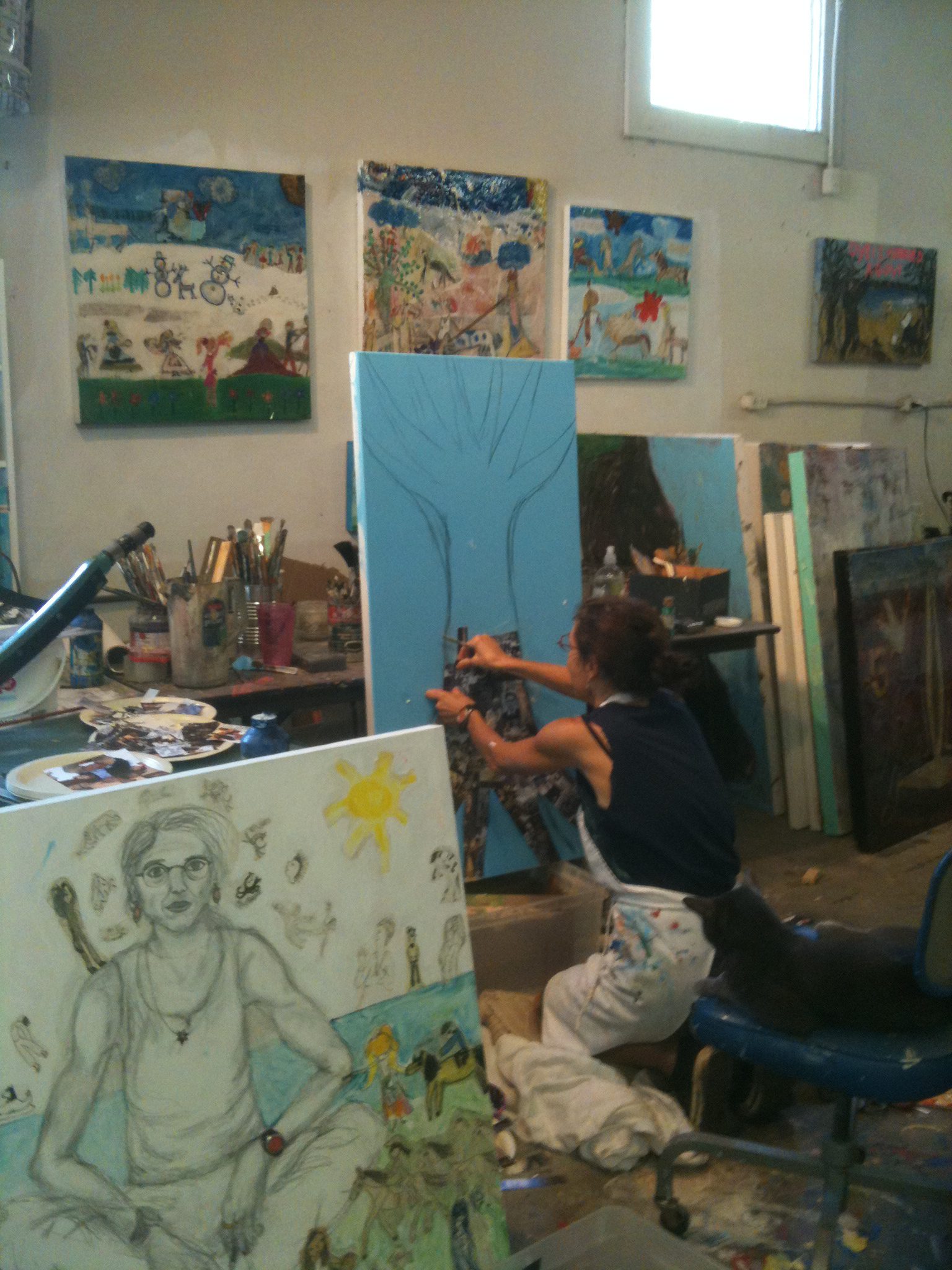 Carol Buchman in the Art Studio